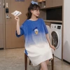 Summer Korean version of spring and autumn student home wear for girls, cute thin short-sleeved loose large-sized pajamas for summer Specification image